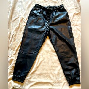Bagatelle faux leather joggers size L